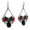 Les Trésors De Lily [L5611] - Дизайнерские серьги «Сисси» красные, черные, серые.