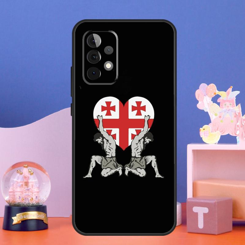 Georgia Flag Case For Samsung Galaxy A17 A06 A16 A26 A36 A56 A55 A35 A15 A32 A52 A13 A33 A53 A14 A34 A54