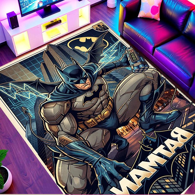 Batman Print Rug, Washable Floor Carpet, For Entryway Dorm Laundry Room Office Study, Home Decor Birthday Christmas Gift