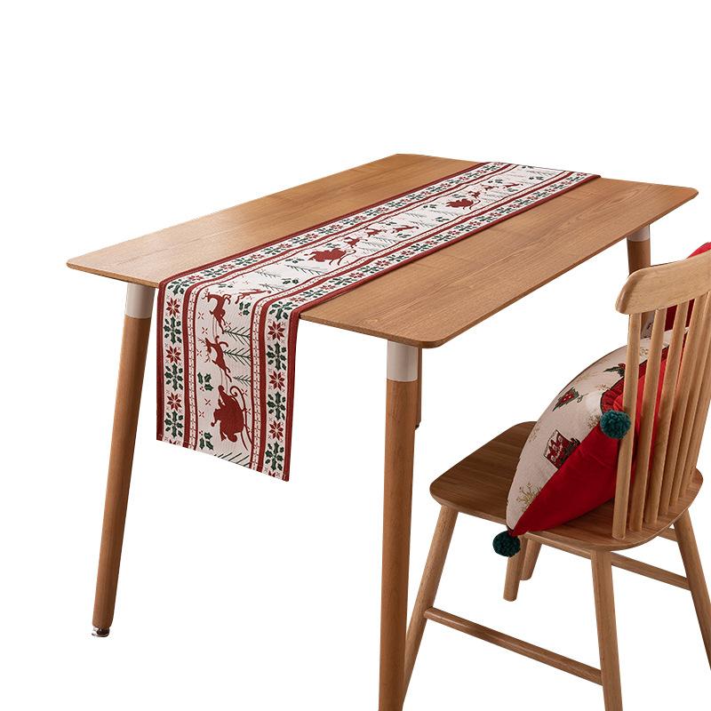 Modern Simple Polyester Cotton Digital Printing Christmas Table Flag Bedside Flag Placemat Table Fabric