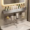 Stainless Steel Bathroom Wall Mount Organizer Wall Mounted Toothbrush Holder  Daily Toiletries
