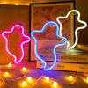 Halloween Ghost LED Lamp Indoor Night Battery Or USB Neon Signs Festival Decoration Lights