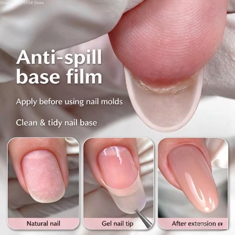 Shallow Fit Silicone Nail Mold Anti Overflow Nail Extension Template New Base Film Mold Nail Salon