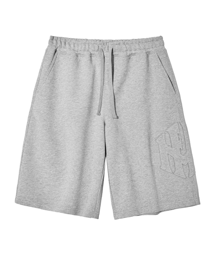 FILLUMINATE Kapital Applique Sweat Shorts - Melange Grey