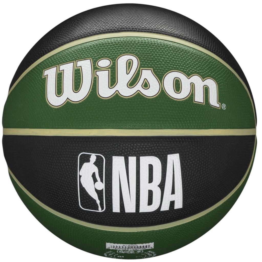 Wilson Мяч баскетбольный Milwaukee Bucks Team NBA, унисекс, зеленый