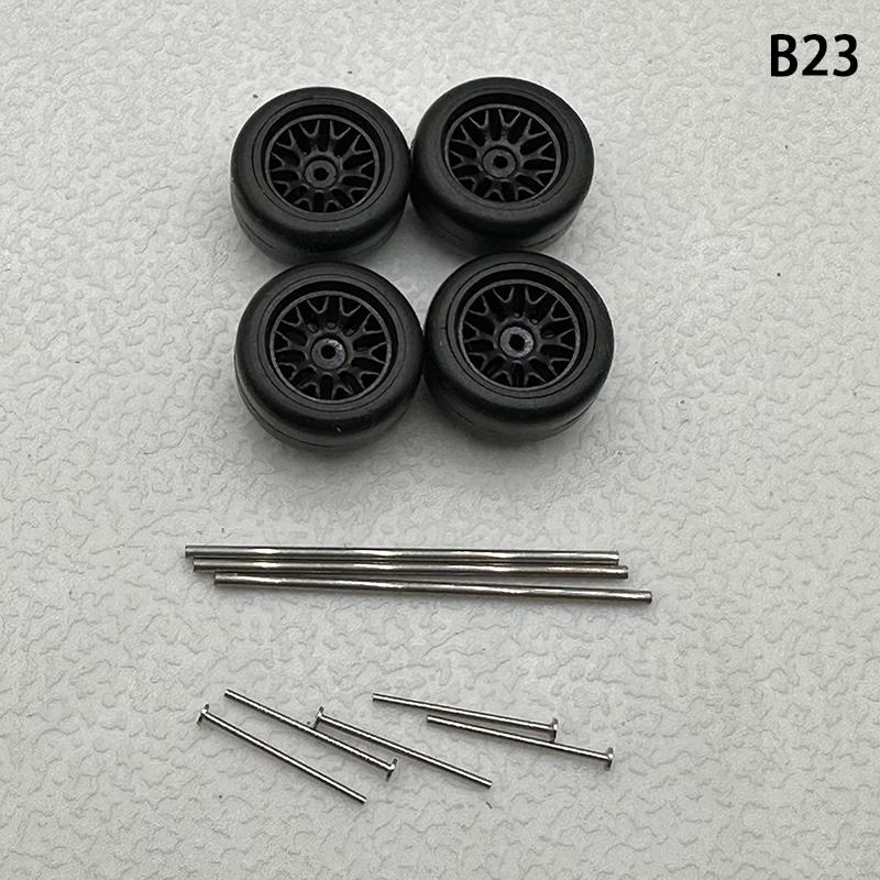 Инновационные ABS Основные Модифицированные Детали Игрушка-Транспорт Для Hotwheels Tomica Mini Gt 1 Комплект 1/64 Модель Автомобиля Колеса С Резиновыми Шинами