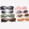 2023 New Retro Oval Small Frame Sunglasses Jelly Color Jelly Color Lents Women Fashion Gothic Trending Streetwear Sun