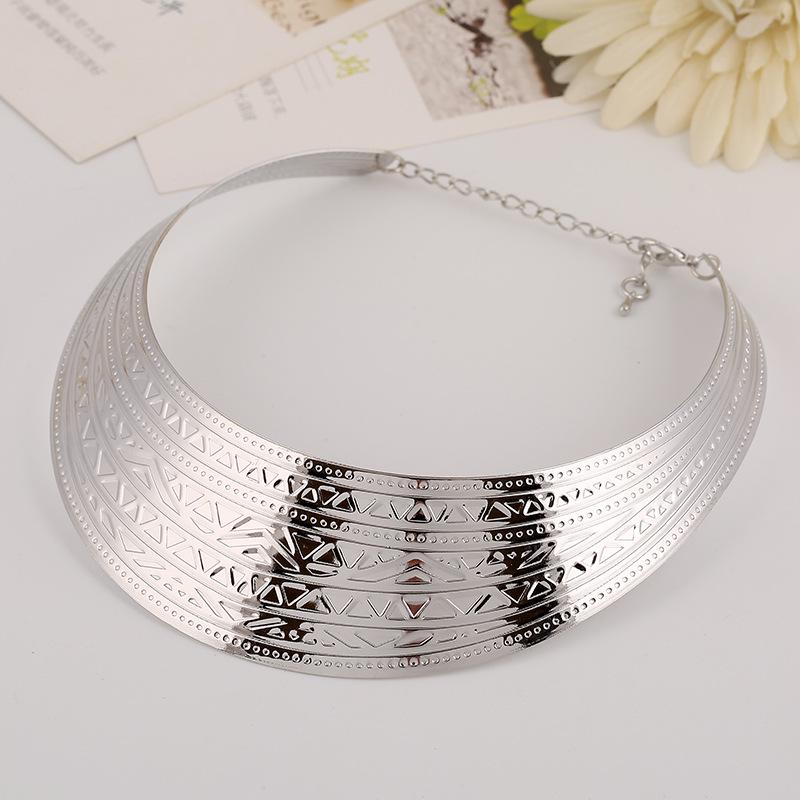 Fashion Jewelry Wide Punk Necklaces Charm Party Necklace Chain Luxury Choker Collar Necklace For Women Collier Femme