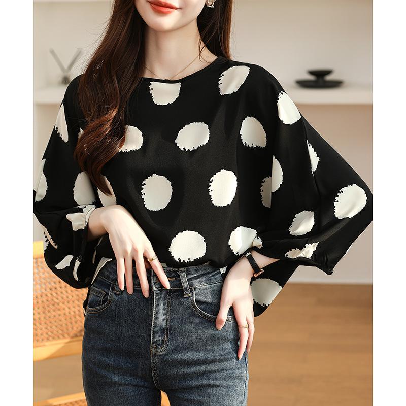 Unique Beautiful Top French Purple Bubble Sleeve Shirt