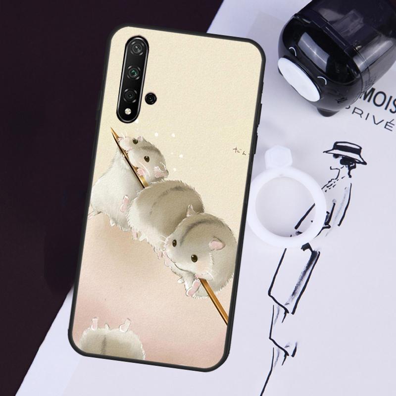 Чехол Заяц Мышь Хомяк Для Huawei P40 P20 P30 Lite Nova 11i 8i 3i 9 10 SE 11 Pro 5T Y91 Y90 Y70 Y61 Y60
