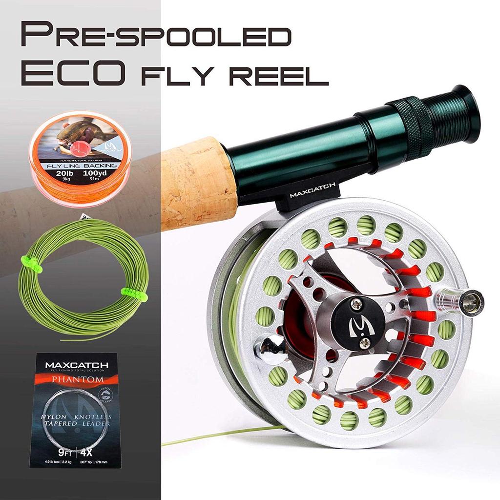 M MAXIMUMCATCH Maxcatch Extreme Fly Fishing Rod Combo Kit Fly Rod Set Beginner Introductory Set with Storage Bag 8wt Fly Rod (9'0" Комплект)