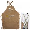 Фартук из холста с цветочным логотипом для молочного чая, выпечки, кухни и парикмахерской - утолщенный, для мужчин и женщин