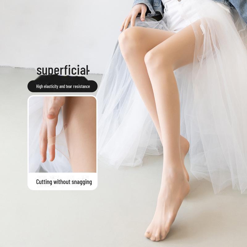 Ультратонкие невидимые черные чулки для женщин, весна/лето, телесного цвета, больших размеров