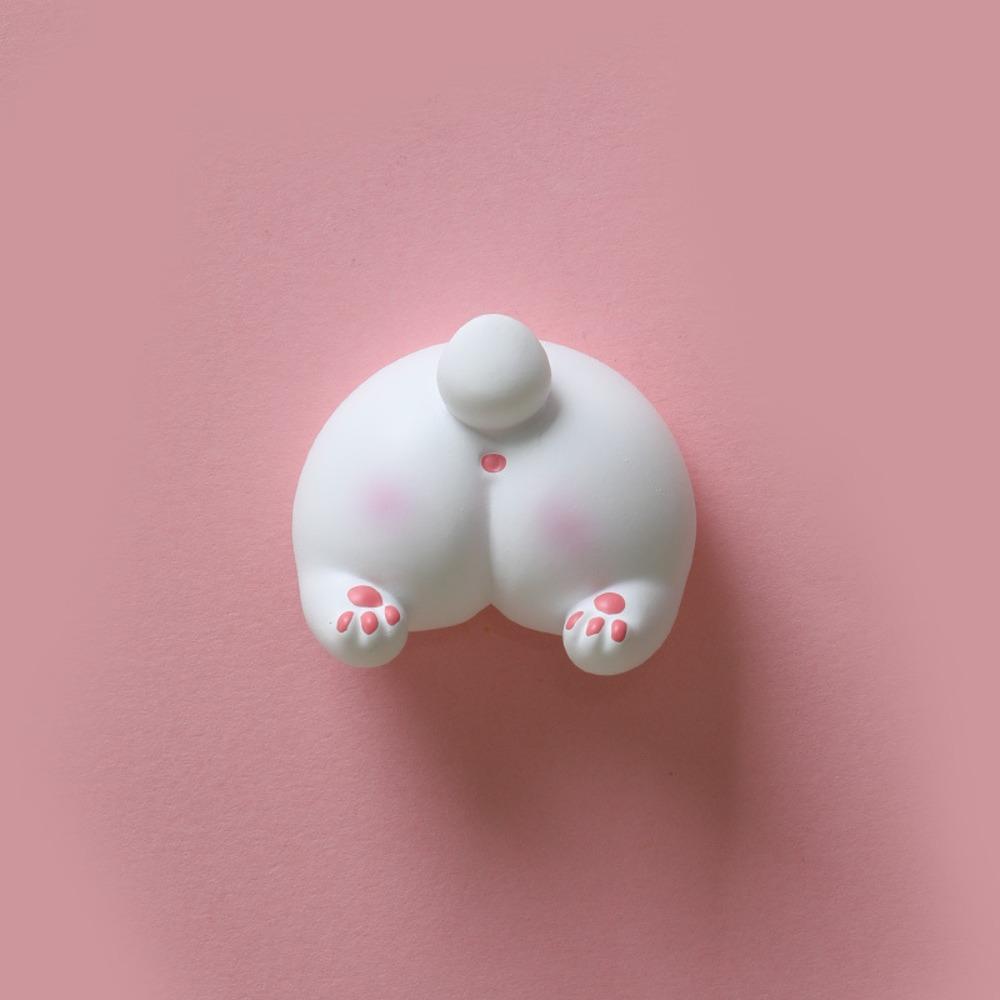 Магниты на холодильник с изображением животных спереди и сзади, мультяшный милый магнит с кроликом, украшение на год Кролика