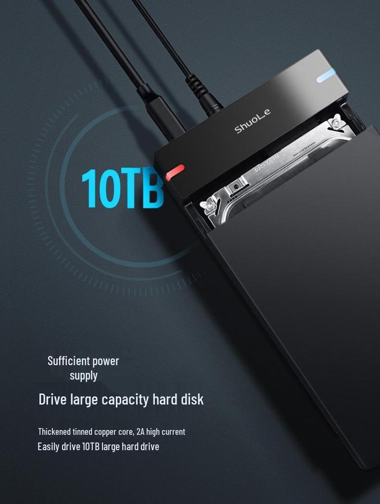 ShuoLe 3,5" USB 3.0 Безвинтовой высокоскоростной внешний корпус для жесткого диска