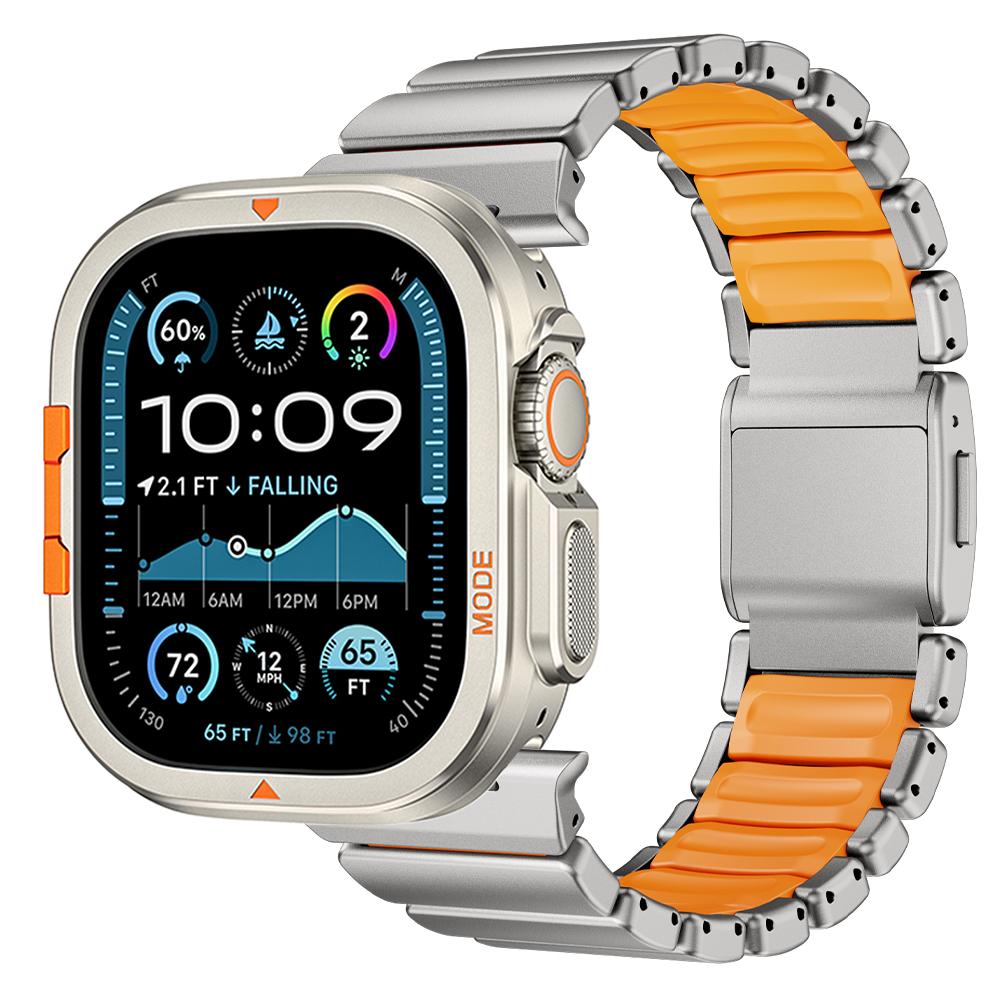 Роскошный титановый ремешок+корпус для Apple Watch Band Ultra 3 2 49 мм Металлический браслет для iwatch Series 11 10 46 мм 9 8 7 6 SE3 45 мм 44 мм