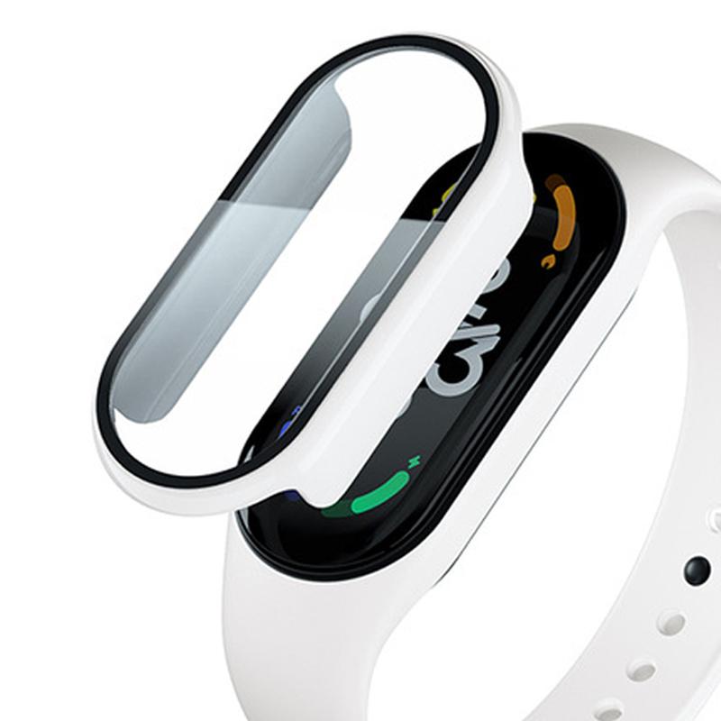 Чехол+стекло Для Xiaomi Mi Band 9 8 7 6 Аксессуары Чехол+Пленка Защитный чехол полного покрытия Miband 7 5 4 3 защитное стекло для экрана