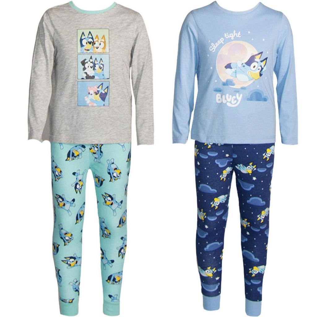 Bluey Childrens/Kids Characters Long Pajamas Set