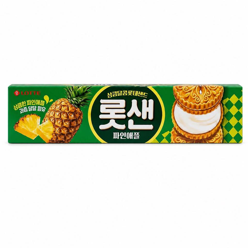 Печенье Lotte с ананасовой начинкой 105г