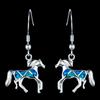 Трендовые Новые Аксессуары Синие Серьги-Лошадки Женские Восточный Сельский Стиль Серия Животные Маленькие Аксессуары