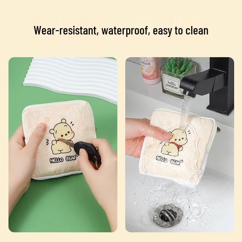 Portable Large-Capacity Cute Menstrual Pad Storage Bag for Students