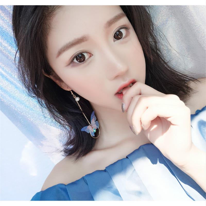 Женские серьги с асимметричными подвесками в корейском стиле