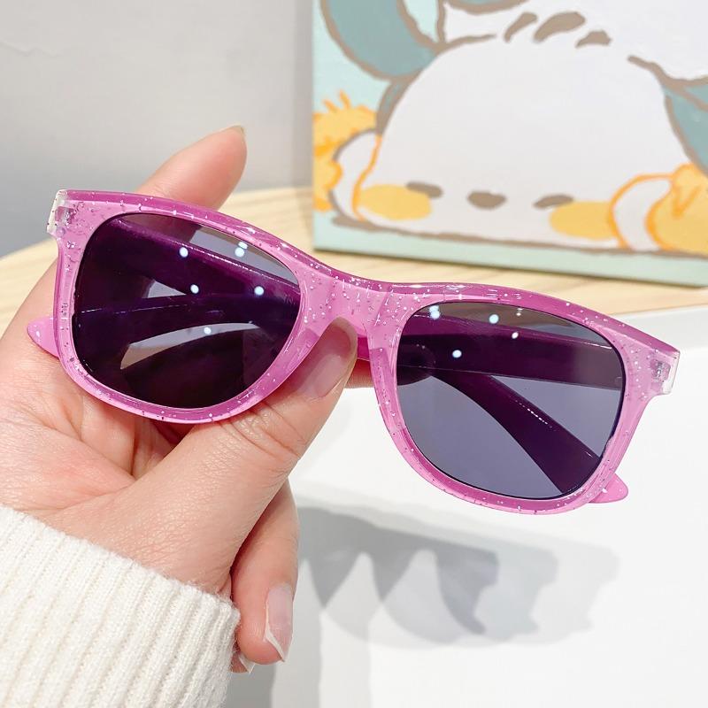 New Trendy Cool Children's Colorful Shiny Square Sunglasses Girls Trendy Fashionable Cute Sun Glasses Kids Eyewear Lentes De Sol
