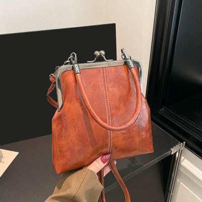 Новая ретро мягкая кожаная оболочка женская сумка модная женская наплечная сумка-мессенджер портативная сумка-зажим