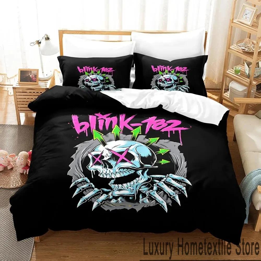 3D Печать Blink-182 Комплект постельного белья Двуспальный Queen King Размер Пододеяльник Наволочка для Мальчиков Девочек Взрослых Домашний Текстиль