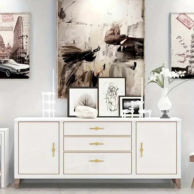 4 шт. одноотверстие с этикеткой ручки винтажный стиль алюминиевые дверные ручки с винтами для дверей шкафов ящиков обувных шкафов корпусной мебели фурнитура