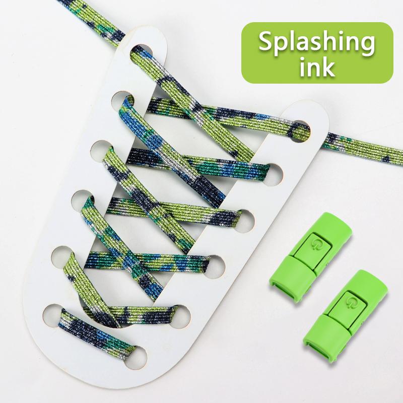 Новые красочные шнурки для обуви без завязок, эластичные шнурки, кроссовки для детей и взрослых, блестящие шнурки без завязок для обуви, аксессуары