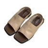 Flat bottom one-word sandals women's outer wear in the summer of 2025 new simple high-end French retro open-toed sandals