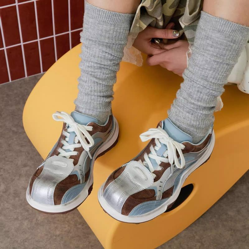Скорость лошади новый нишевый дизайн модные милые туфли-когти женские весенние туфли на платформе спортивные повседневные туфли с большой головой