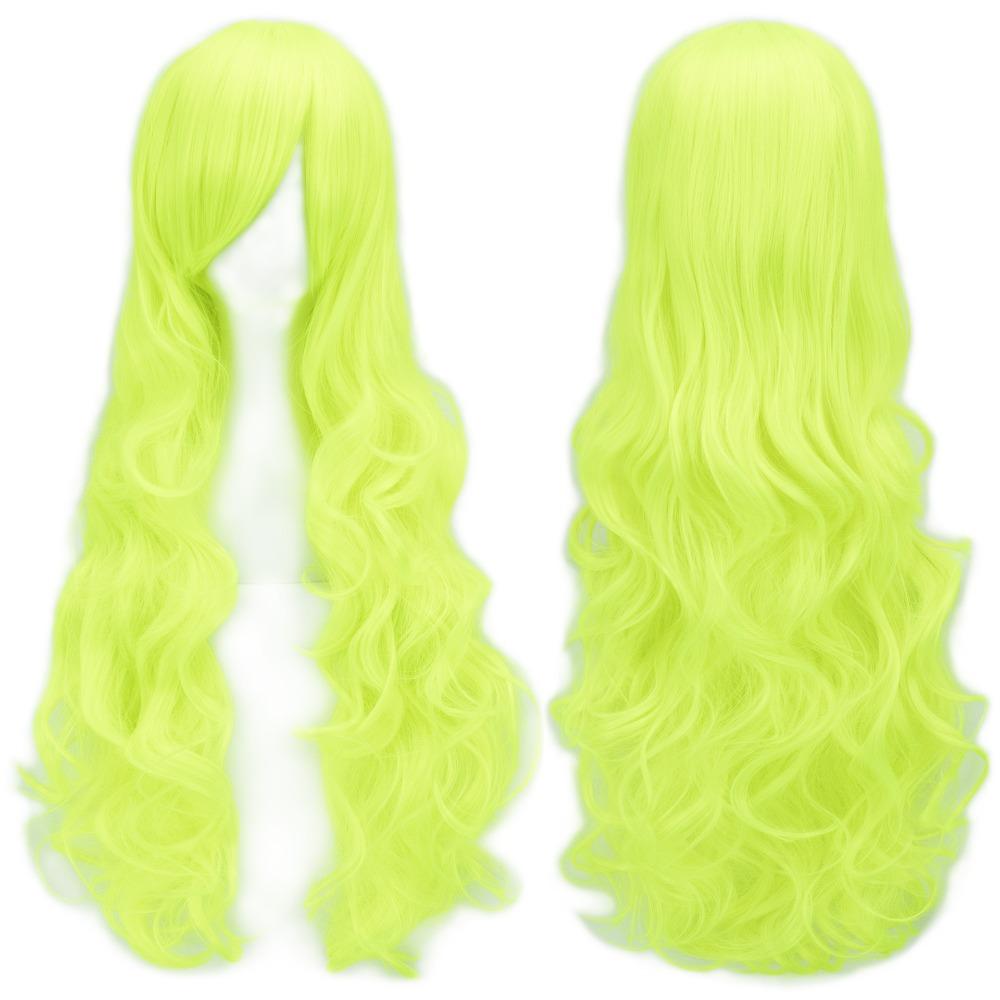 80cm Anime Cosplay Wigs Heat Resistance Women Wave Hairpiece Long Curly Hair Cosplay Party