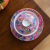 Ceramic Gaiwan with Cover, Teacup Light, Chinese Beauty Tea Infuser, Home Tea Set Accessories, Palace , Enamel Color
