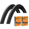 Set of 2 Tires and Tubes Continental UltraSport3 Style 42mm [item] (700x28C-Presta (Wide Tube))