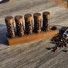 Wooden Coffee Beans  Flower  Tea  Display Rack Stand  Glass Test Tube Sealed Storage Cereals canister