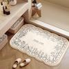 Imitation cashmere bathroom floor mat toilet door absorbent foot mat household quick-drying carpet