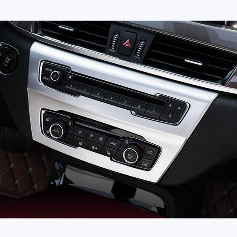 Панель-накладка на рамку регулятора громкости центральной консоли автомобиля в стиле карбонового волокна для BMW X1 F48 2016- Автомобиль