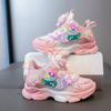 Кроссовки для девочек 2025 новая осень легкие с мягкой подошвой детская обувь туфли принцессы для девочек весна и осень со светящейся подошвой кроссовки папы