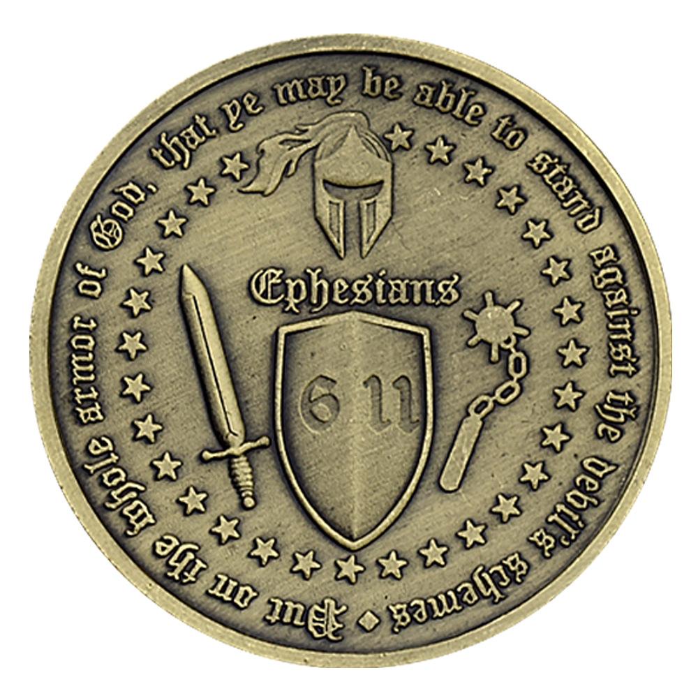 Ancient Divine Weapon Iron Armor Challenge Coin Copper Coin Commemorative Badge Warrior Collectibles Commemorative Gift