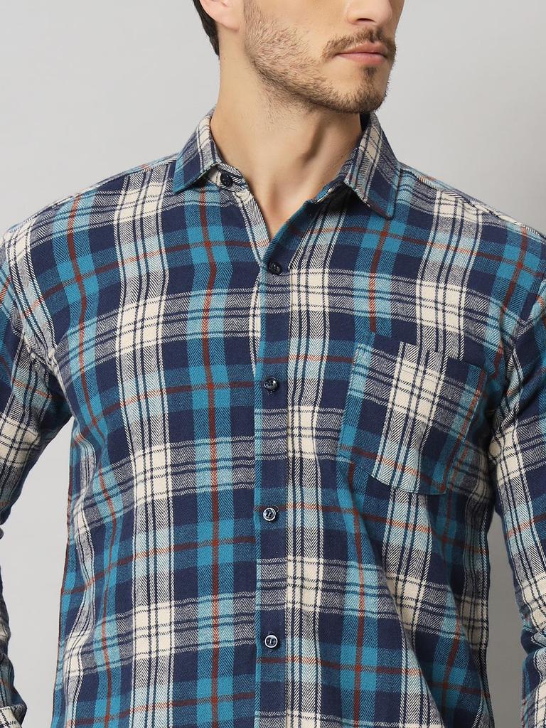 Bigreams Мужская зимняя рубашка в клетку из 100% хлопка, окрашенная в пряжу, фланелевая клетчатая рубашка с узором «елочка» для рубашки с длинным рукавом