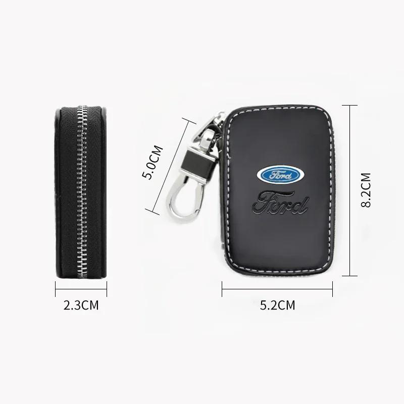 1PCS PU Leather Key Wallet Car Key Bag Multi Function Key Case For Ford Focus 2 3 MK2 Mondeo Fiesta Escape Ecosport Fusion Kuga ZV5