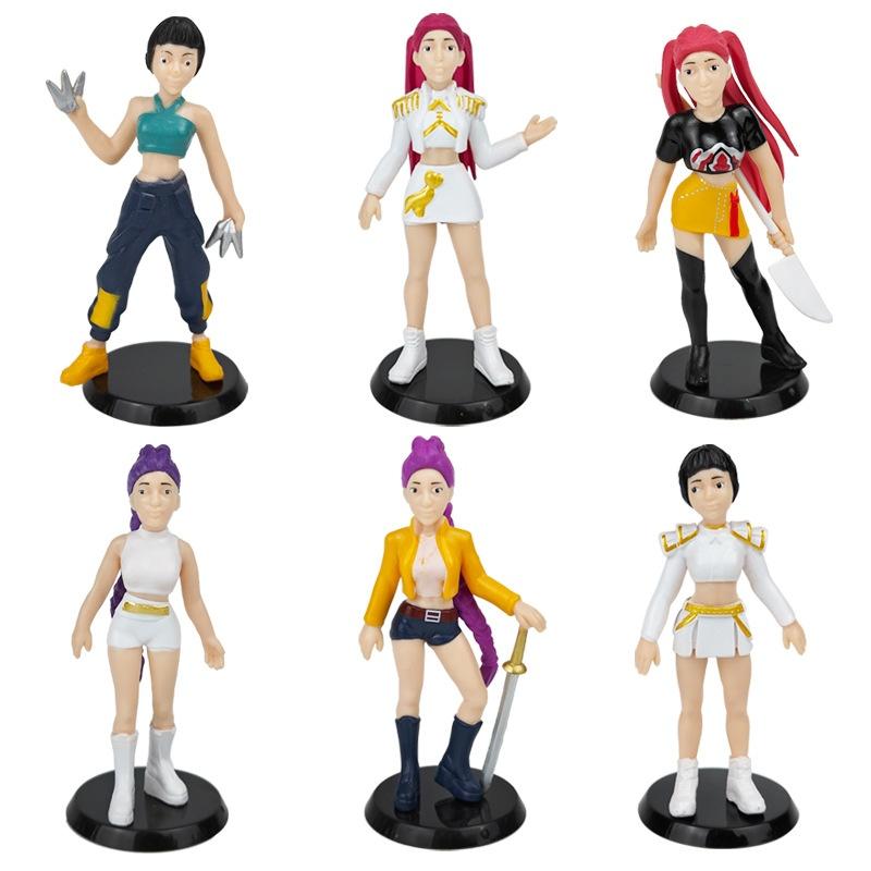 5/6/12 шт. Аниме K-pop Истребители демонов Фигурка Модель Игрушка Мультяшные Игровые Периферийные Устройства Украшение Стола Коллекционные Фигурки Модель Игрушка Подарок