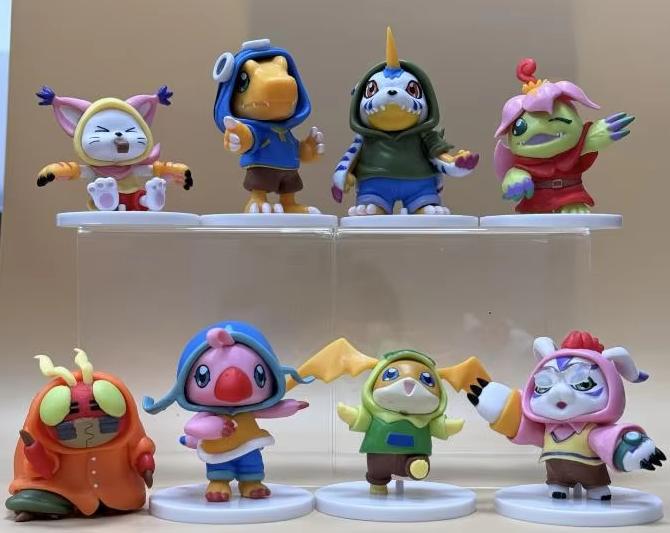 8pcs/set Anime Digital Monster Digimon Cosplay Cute Action Figure Model Toys for Children