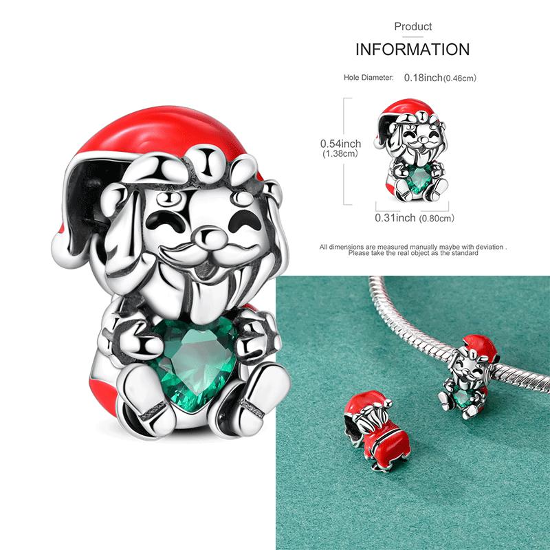 Copper Snowman Beads Christmas Bell Charms Fit 3Mm Women Bracelet Diy Accessories Christmas Gift Fine Jewelry