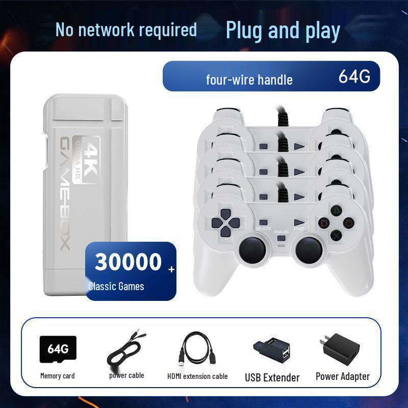2025 3D HD 4K Беспроводная Домашняя Консоль: Подключается к ТВ и включает классические ностальгические аркадные игры с Супер Марио