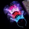 Glitter LED Glow Hair Bands Optic Fiber Light Up Christmas Hair Hoop  Rave Nightclub