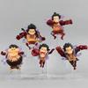 11 см 5 шт./компл. Q-версия Impish Luffy Funny One Piece Gear 4 Luffy аниме-фигурки ПВХ модель игрушки настольное украшение для автомобиля
