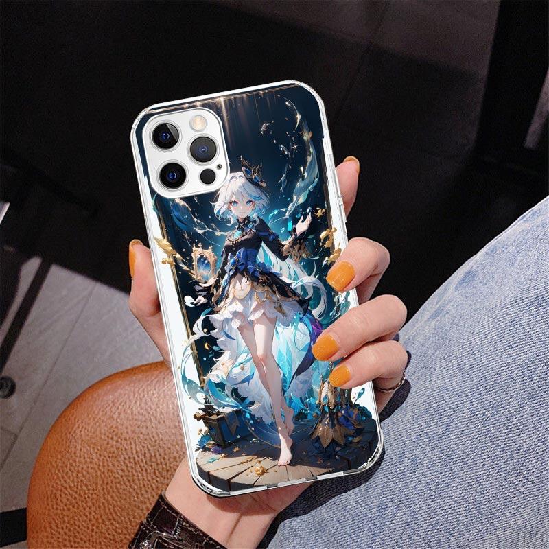 Чехол для телефона Genshin Impact Furina для Iphone 17 Air 16 16E 11 12 13 Mini 14 Plus 15 Pro Max 7 8 + SE 2020 Чехол для телефона Coque